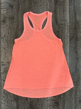 Athleta Essence Mesh Trim Racerback Tank Top - Coral Pink - XS